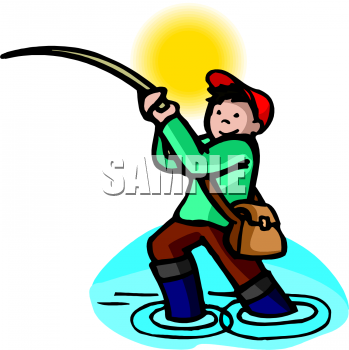 fishing rod clipart. People Clipart