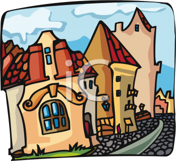 Royalty Free Village Architecture Clip art, Architecture Clipart