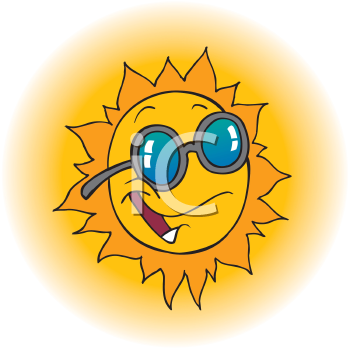 clip art sun with sunglasses. Cartoon Clipart