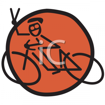 bike riding cartoon. Cartoon Clipart