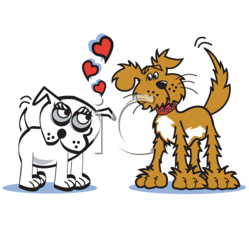 Cartoon Girl Dogs. Cartoon Clipart