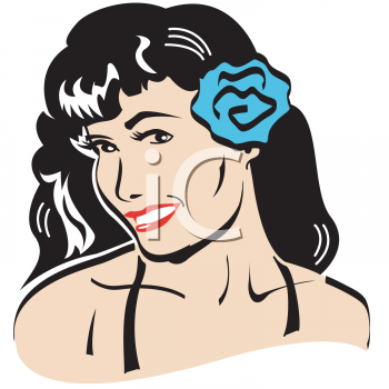 hawaiian flowers clip art. People Clipart