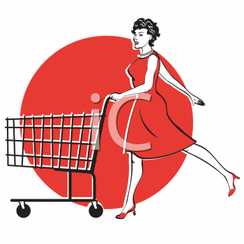 clip art woman shopping. People Clipart