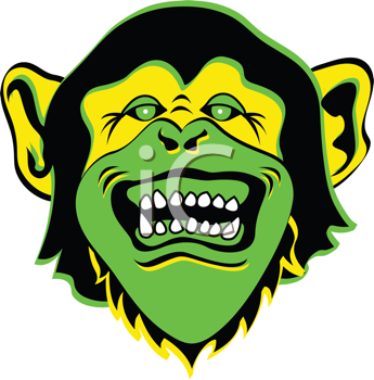 Primate Clipart laughing face clip art. Primate Clipart