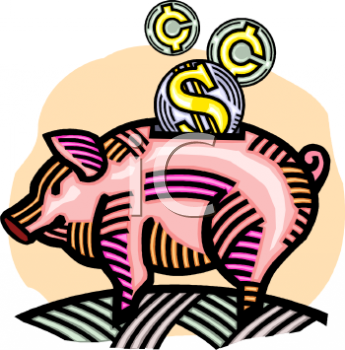 Clip Art Piggy Bank. Business Clipart