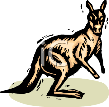 Clip Art Kangaroo. Marsupial Clipart