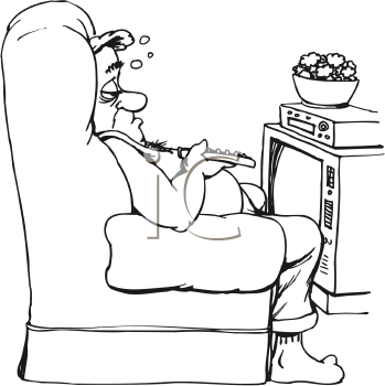 4570book Couch Potato Clipart Black And White Cross In Pack 5995