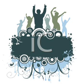 Dance Party Clip Art. Background Clipart