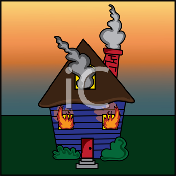 clipart house on fire. Royalty Free House Clipart