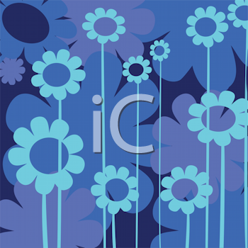 blue flowers clip art. Nature and Scenic Clipart