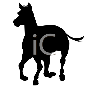 mustang logo silhouette. Royalty Free Mustang Clipart